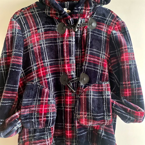 Bill Coast plaid fleece jacket S-M like new, relaxed fit