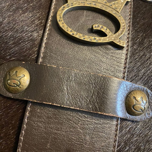 Leather Designer Pony Bag Save the Queen like new, brown crossbody