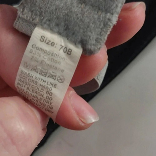 Set of 5 branded cotton T-shirt bras like new, sizes 70B-75C