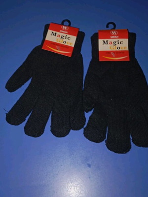 Magni men's gloves black new, size medium-large