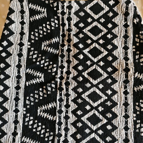 Boho skirt short tight with fringes, size XS, like new
