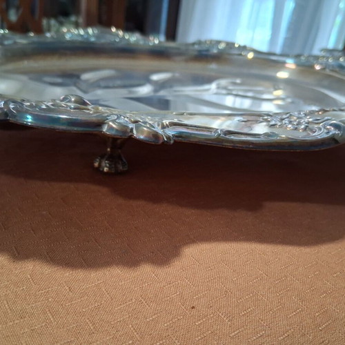 Metal tray used with decorative engravings 43×32 cm