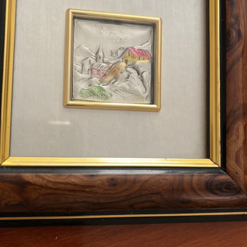 Wooden frames with silver 925 like new, size 13x13