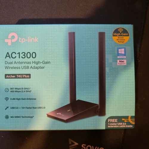 TP-LINK Archer T4U Plus v1 USB Wi-Fi Adapter AC1300 like new