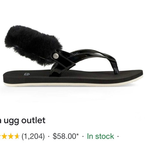Ugg Australia sandals like new, black, size 39.5-40