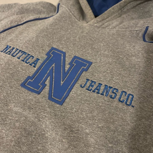 Nautica hoodie size L oversize, like new, gray and blue