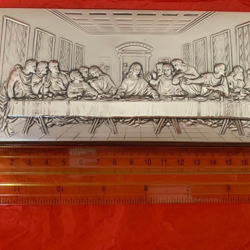 Silver religious icon The Last Supper new
