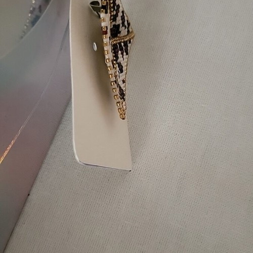 Miyuki Beads Brooch Handmade, Leopard Design