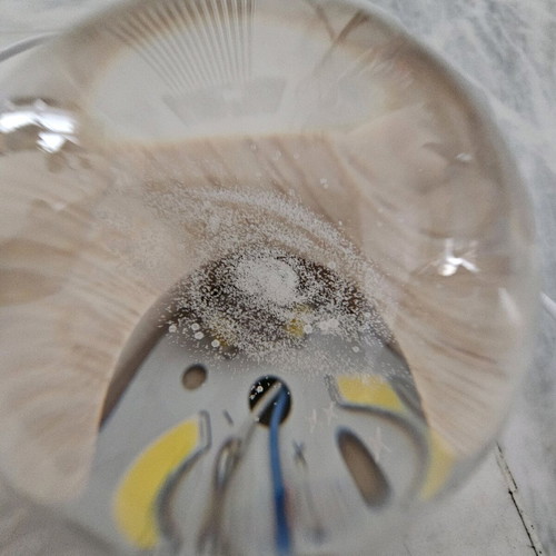 3D Decorative Crystal Galaxy Sphere like new with illuminated wooden base USB