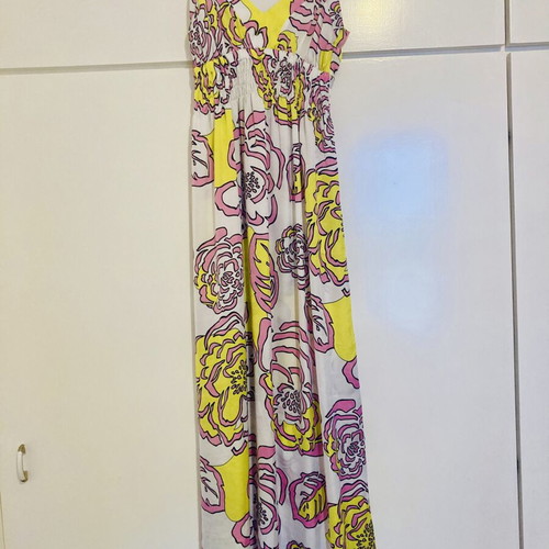 Long dress Doll’s Baby like new, size small, pink and yellow