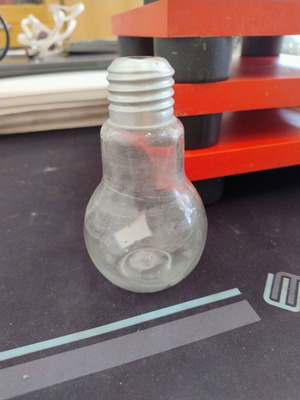 Small vase in the shape of a lamp used