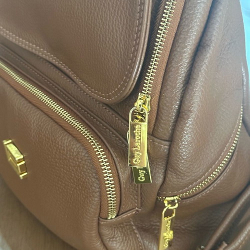 Guy Laroche leather brown backpack like new