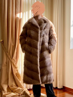 Castor Fur 3/4 Like New with Silk Lining