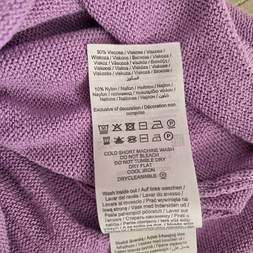 Selected Femme Lavender Purple Knitted Tank Top like new, size L