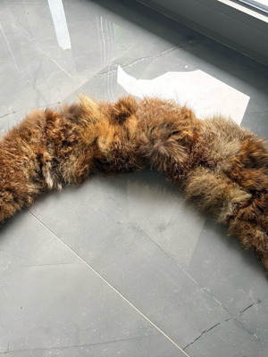 Fur collar natural brown shades like new