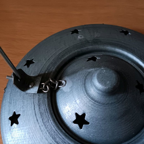 Lantern made of cotton fabric and metal new with star patterns