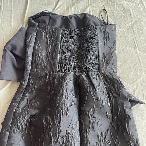 H&M Black Strapless Dress with Bow, Size XS