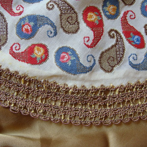 Antique Rotonda collectible embroidery used with Boteh paisley design