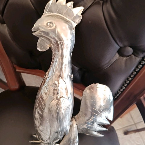 Handmade alpaca rooster like new, ornate decorative
