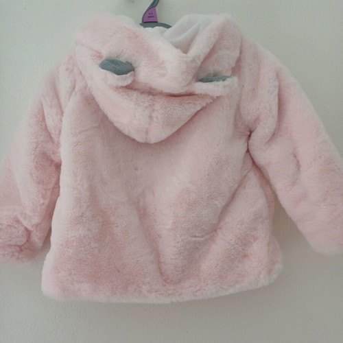Sweet Baby set with fleece pants, blouse and faux fur jacket for 3-year-old girl like new