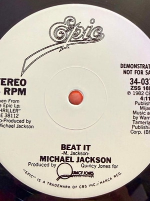 Michael Jackson Beat It promo 12" new, electronic