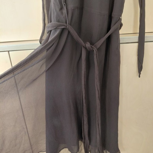 Zara silk summer dress brown large like new