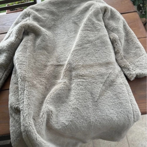 Sinsay women's beige fur coat, XS