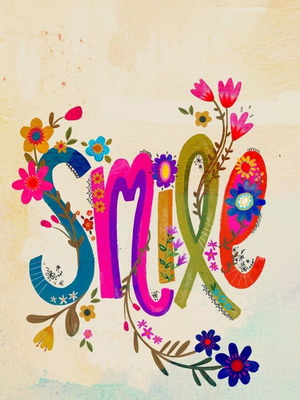 Wooden decorative sign Smile like new, size 13×18