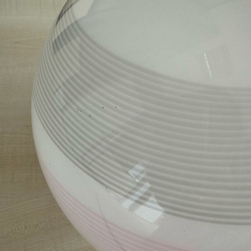 La Murrina table lamp white used with pink and gray vintage 80s details
