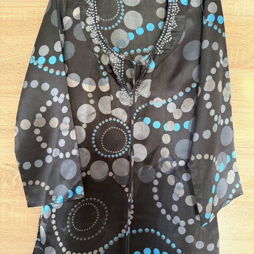 Tunic blouse like new, gray and blue, size S