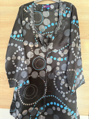 Tunic blouse like new, gray and blue, size S