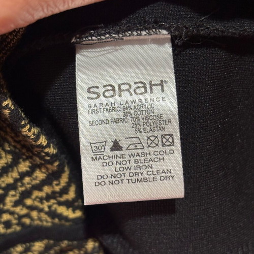 Sarah Lawrence herringbone dress like new, black and beige, size M