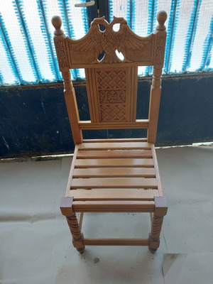 Wooden carved church chair new