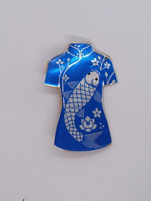 Pin in fantastic blue color Japanese style new, handmade