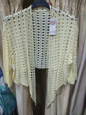 Bolero yellow perforated cotton, new