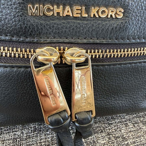 Michael Kors Rhea medium leather backpack used, black
