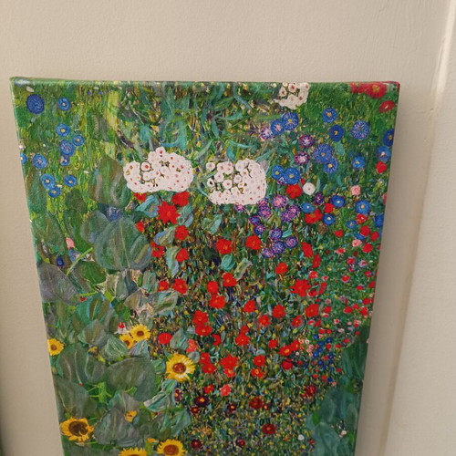 Decorative canvas painting inspired by Gustav Klimt used, 40×30 cm
