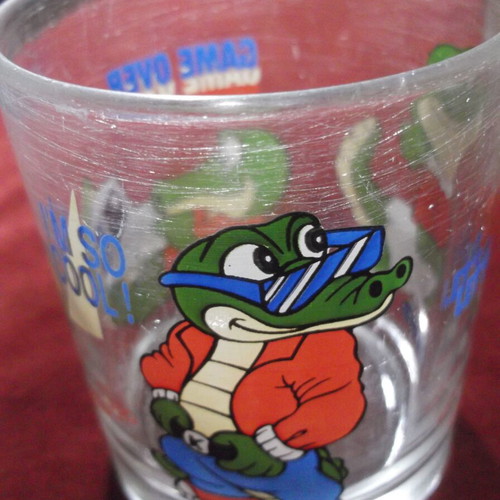 Ferrero '93 Nutella glass used with crocodile design