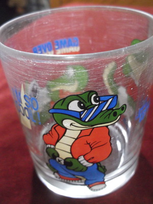 Ferrero '93 Nutella glass used with crocodile design