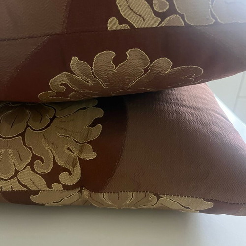Set of pillows 40x40cm with embossed designs linen and cotton new