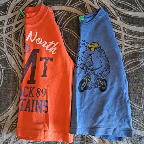 Benetton t-shirts used for 2-year-old boy, pack of 2
