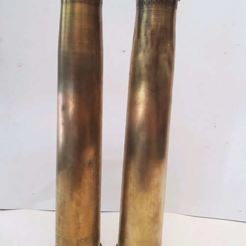 World War II shell casings used, pack of 3, height 31 cm