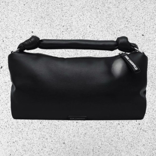 Karl Lagerfeld black leather shoulder bag like new