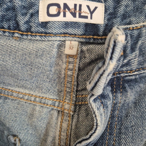 Only jeans like new, mid loose baggy, size L 40 12, blue