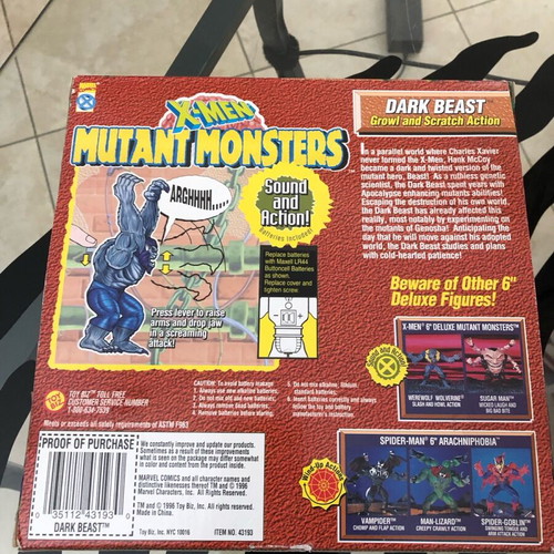 X-Men Dark Beast 8” Figure Toybiz Vintage Mutant Monsters Series New