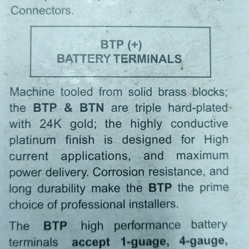 Earthquake BTP+ car battery terminal new
