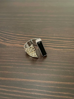 Silver adjustable ring like new with hallmark