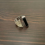 Silver adjustable ring like new with hallmark