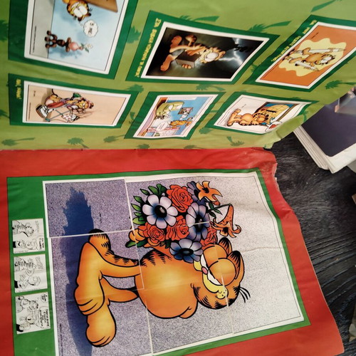 Garfield sticker album used, rare Greek complete