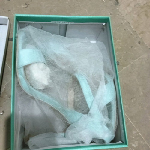 Verde turquoise sandals with thin heel, new, size 38